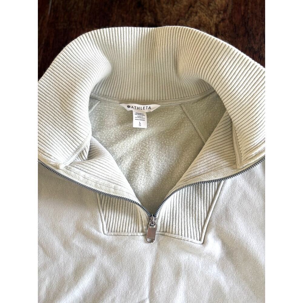 Athleta Retroplush Revive Half Zip Fleece Sweatshirt Pullover Womens Size Large - Picture 3 of 8